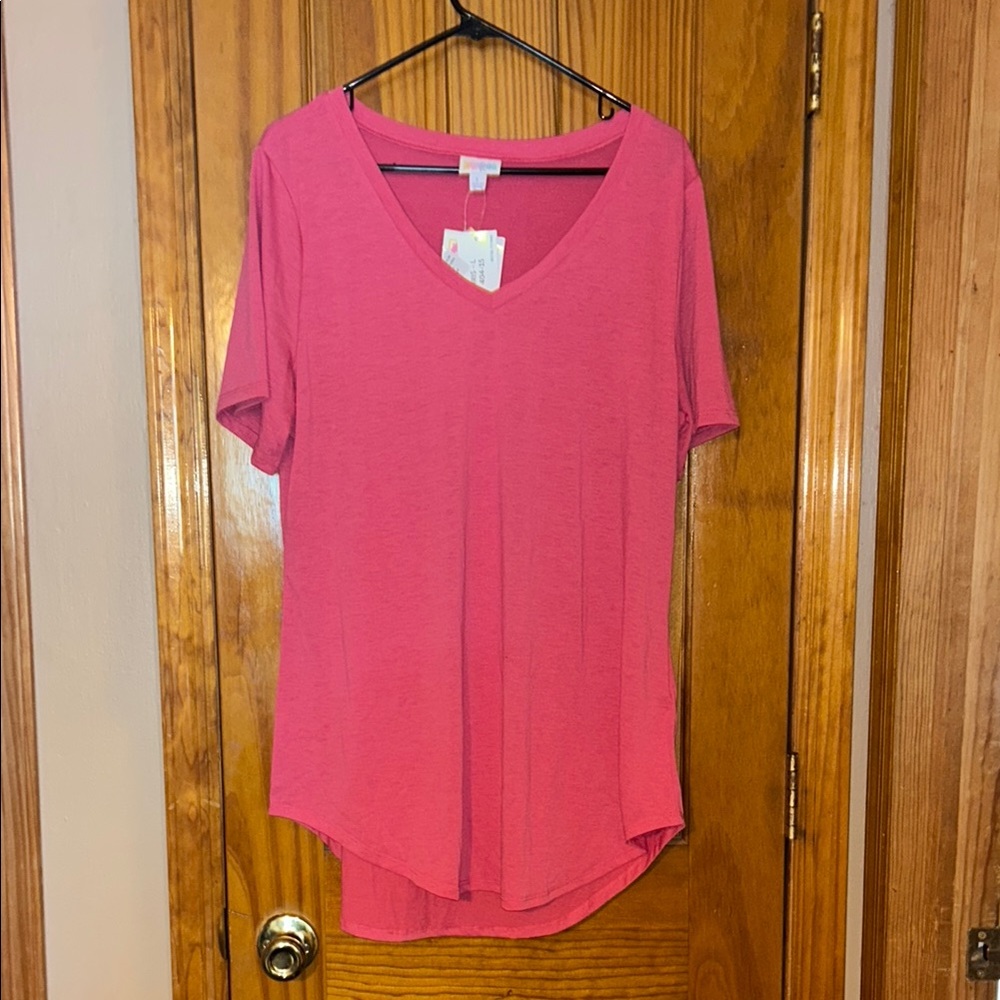 LuLaRoe Vibrant Pink Short Sleeve Tee